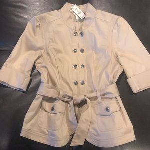 WHBM Military Style Blazer with 1/2 Sleeves